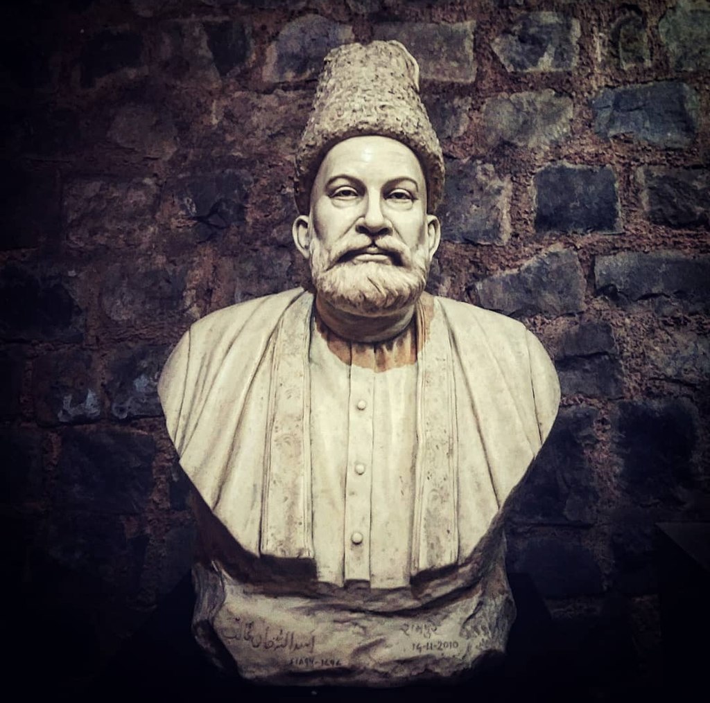The Statue Of Mirza Ghalib In Ghalib Ki Haveli. Wikipedia, Stay Curioussis