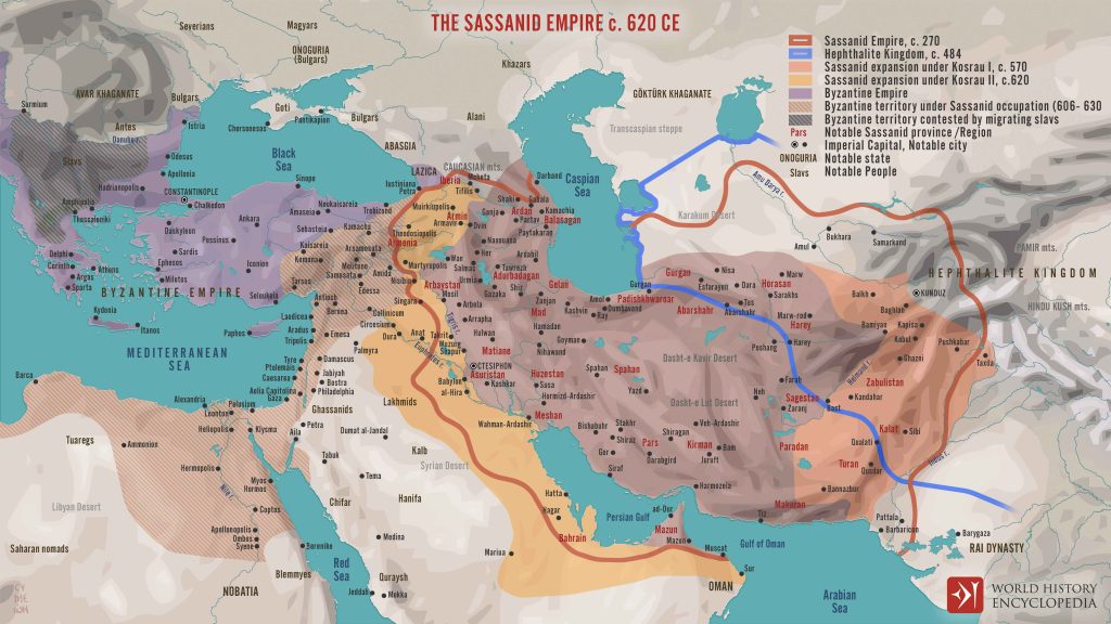 The Sassanid Empire C. 620 CE 1024x576, Stay Curioussis