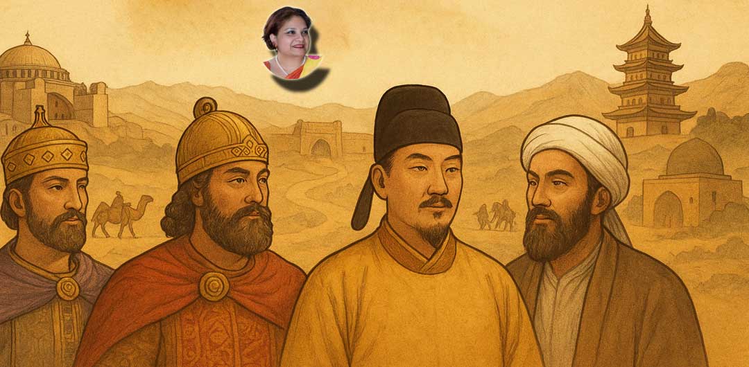 চাতালহইউকের প্রত্নতাত্ত্বিক খননস্থলে কাজরত গবেষক ও প্রাচীন স্থাপত্যের অবশিষ্টাংশ