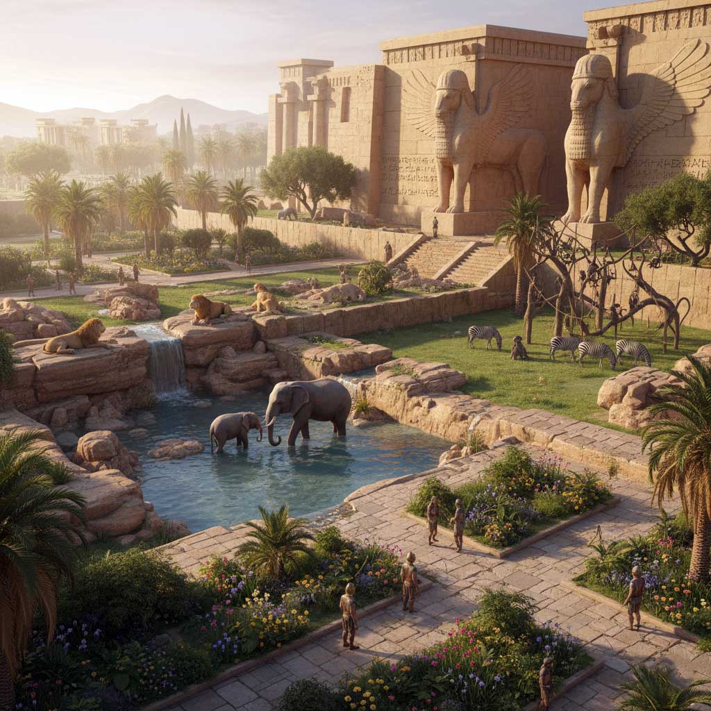 ঐতিহাসিক Nimrud চিড়িয়াখানায় আশুরনাসারপাল দ্বিতীয়